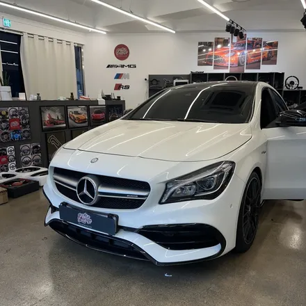 [올인게러지] 벤츠 C117 CLA45AMG 16년식 카본 잠자리 AMG핸들 레드라인 D컷 / 서울 용산 도원동