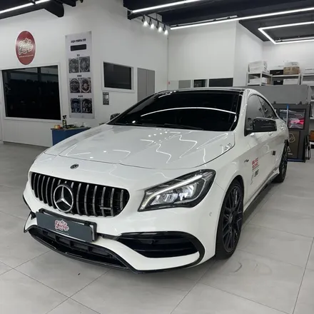 [올인게러지] 벤츠 C117 CLA45AMG 2018년식 블랙과 레드의 조합 AMG카본핸들 + 마그네틱 패들쉬프트 장착완료했습니다 / 서울 용산 도원동