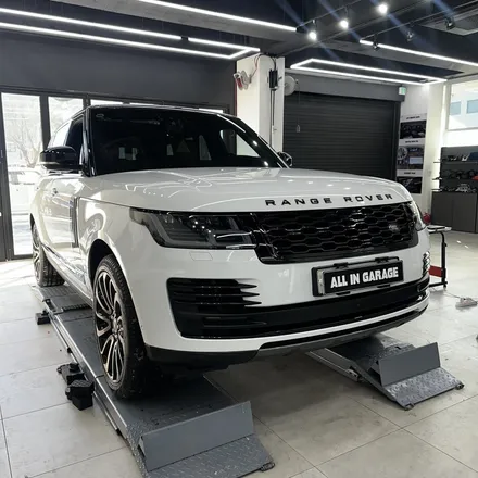 [올인게러지] 랜드로버 레인지로버 5.0 SC AB LWB 2018 브라운 컬러의 하이그로시 핸들교체 순정 열선옵션 그대로 연동 / 서울 용산 도원동