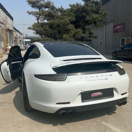 포르쉐 911 991 카레라4S 포르쉐카본핸들 교체 + 레드컬러맞춤 / 서울 용산 중구
