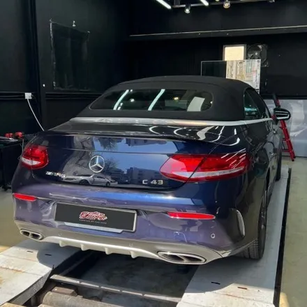 벤츠 C클래스 C43 AMG 최신형 AMG카본핸들 교체  잠자리 D컷핸들 / 서울 용산 중구