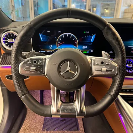 벤츠 GT43 AMG 잠자리핸들 순정형 카본D컷 교체했습니다 열선과 ACC 옵션모델 / 서울 용산 중구