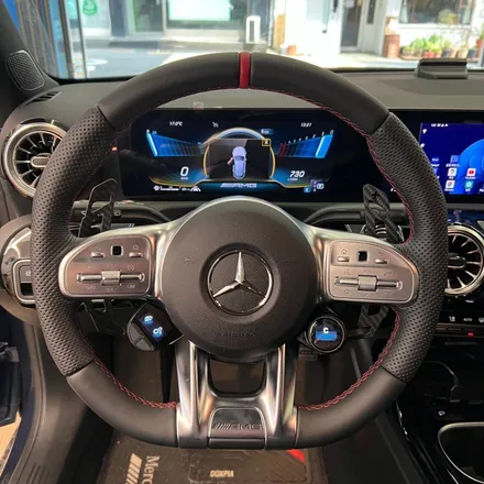 벤츠 W177 A45AMG  AMG핸들 카본D컷디자인으로 교체하다 / 서울 용산 중구