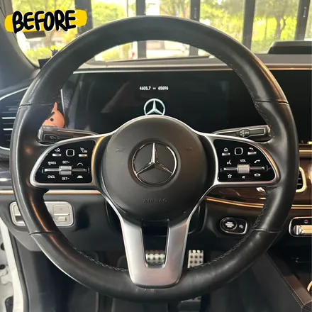 벤츠 X167 GLE400 쿠페 최신형 잠자리카본핸들 AMG버젼 교체했습니다 / 서울 용산 도원동