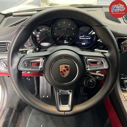 포르쉐 911 카레라4 gts 카브리올레 2019 카본D컷핸들교체 ,레드카본스티어링휠 포르쉐991.2 / 서울 용산 중구