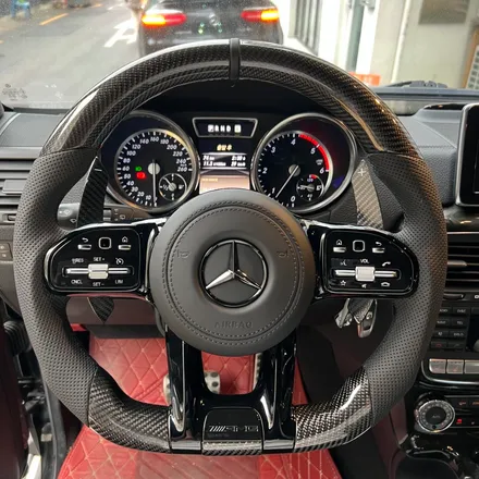 벤츠 W463 G350D 블루텍 AMG카본핸들 교체 1920 디자인 D컷핸들 / 서울 용산 중구