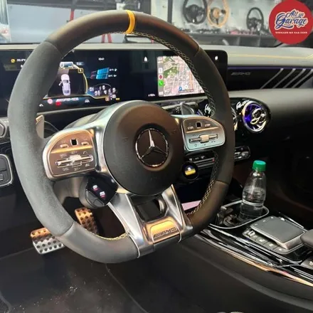 벤츠 C118 CLA45S amg AMG카본D컷핸들교체 , 실내의 변화 기능업그레이드 / 서울 용산 중구