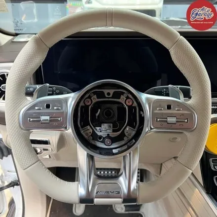 벤츠 W463 21년식 G63AMG 베이지 AMG카본핸들 및 순정어질리티셀렉트 활성화 작업 핸들 디자인변경 / 서울 용산 중구