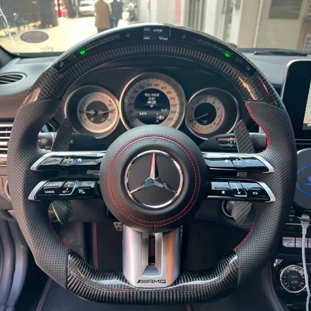 벤츠 W218 CLS400 후기형 최신형 잠자리핸들 교체했습니다 LED퍼포먼스 + 리얼카본 조합 디자인 / 서울 용산 중구