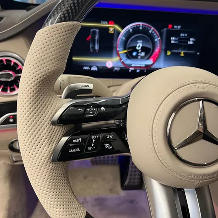 벤츠 W222 S63AMG 후기형 잠자리카본핸들 교체했습니다 ACC 열선 / 서울 용산 중구