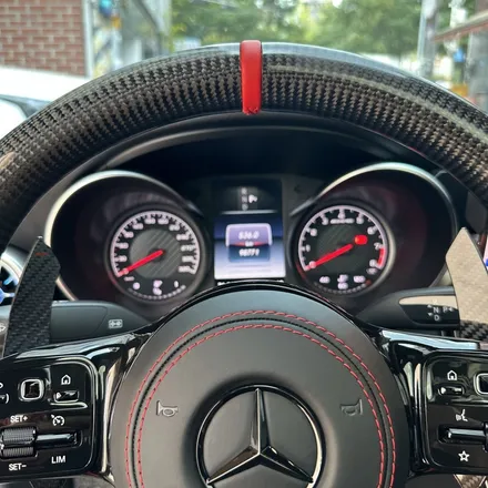 벤츠 W205 C클래스 C63 AMG카본핸들 D컷 스타일로 멋진 실내튜닝 만들었습니다 / 서울 용산 도원동