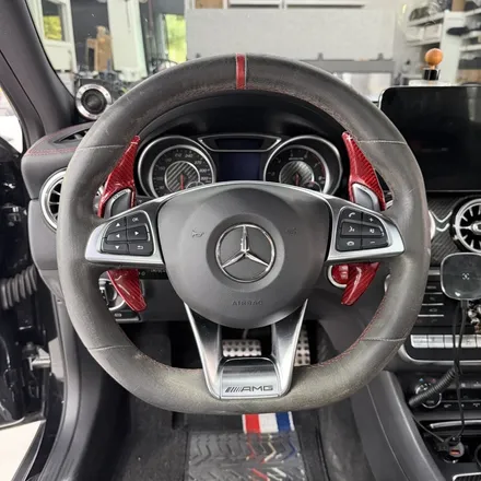 [올인게러지] 벤츠 X156 GLA45AMG LED퍼포먼스적용 AMG카본핸들 튜닝 올블랙 트림의 조합 / 서울 용산 도원동