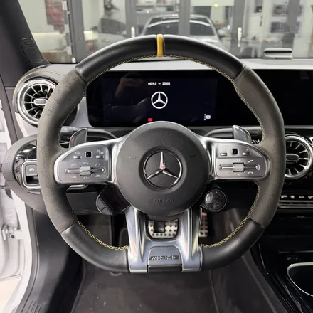[올인게러지] 벤츠 C118 CLA45S 2023년식 최신형 카본 잠자리AMG핸들 + OLED 어질리티셀렉트 장착 및 코딩했습니다 / 서울 용산 도원동