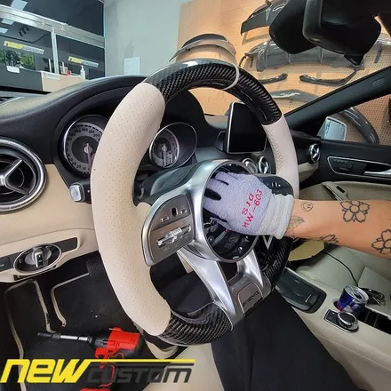 올인게러지 벤츠 w117 cla200 신형amg핸들 교체작업 , amg카본핸들 amg베이지핸들 / 서울 용산 도원동