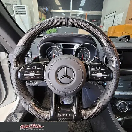벤츠 SL400 신형 AMG카본핸들 교체 / 19-20 AMG D컷핸들 / 서울 용산 도원동