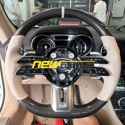 [올인게러지] 벤츠 r231 SL63AMG 신형AMG핸들교체&카본핸들.베이지잠자리핸들.AMG잠자리핸들 컨버젼 / 서울 용산 도원동