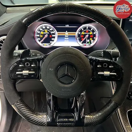 [올인게러지] X253 GLC63AMG / 19AMG 벤츠신형 AMG핸들 교체 / 알칸트라 D컷카본핸들 / 서울 용산 중구