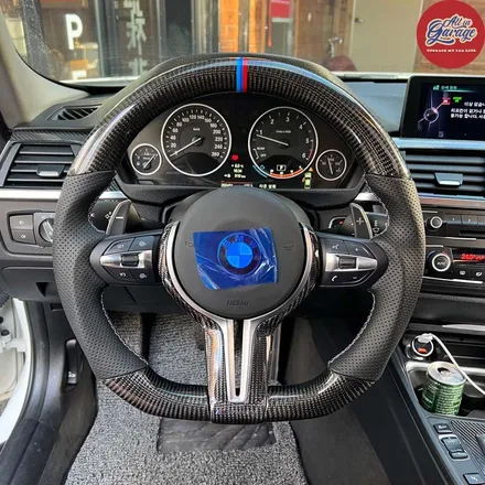 BMW F30 3시리즈 320D M카본핸들 교체 / M3핸들 교체 퍼포먼스 실내튜닝 / 서울 용산 중구