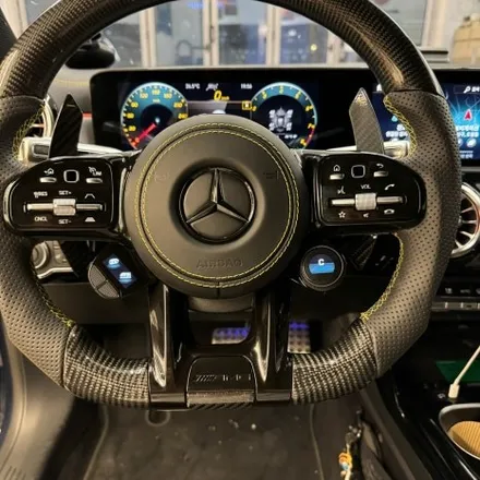 벤츠 C118 CLA45S AMG ACC활성화 및 AMG핸들 카본D컷 디자인 교체했습니다 / 서울 용산 도원동