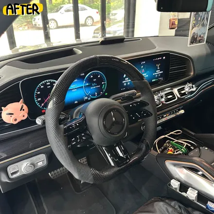 벤츠 X167 GLE400 쿠페 최신형 잠자리카본핸들 AMG버젼 교체했습니다 / 서울 용산 도원동