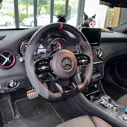 [올인게러지] 벤츠 C117 CLA45AMG 2018년식 블랙과 레드의 조합 AMG카본핸들 + 마그네틱 패들쉬프트 장착완료했습니다 / 서울 용산 도원동