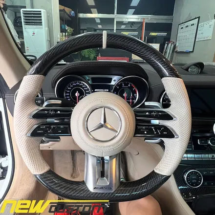 [올인게러지] 벤츠 r231 SL63AMG 신형AMG핸들교체&카본핸들.베이지잠자리핸들.AMG잠자리핸들 컨버젼 / 서울 용산 도원동