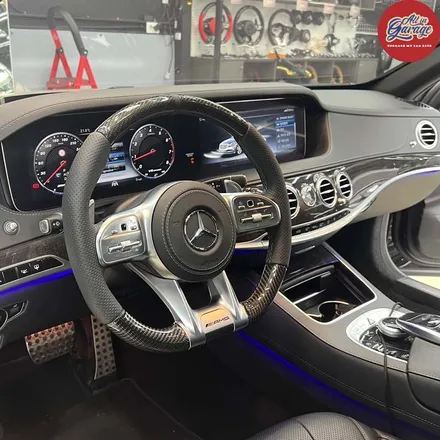 벤츠 W222 S350 후기형 AMG카본핸들 + AMG계기판코딩 및 생활코딩 레트로핏작업 / 서울 용산 중구