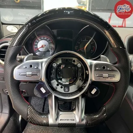 벤츠 AMG GT 2도어   AMG핸들 LED퍼포먼스 카본D컷핸들 장착 및 순정 어질리티셀렉트 이식 / 서울 용산 중구