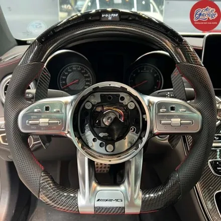 벤츠 W205 C63AMG 쿠페  신형 AMG핸들 교체  LED퍼포먼스카본핸들 / 서울 용산 중구