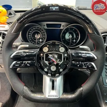 벤츠 r231 SL63AMG 최신형AMG핸들교체 / 잠자리AMG카본핸들 + LED퍼포먼스 적용 / 서울 용산 중구