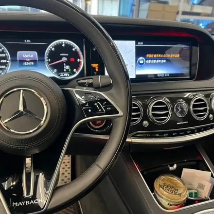 벤츠 W222 S클래스 S500 최신형마이바흐핸들 교체했습니다 최신형우드스타일 / 서울 용산 중구