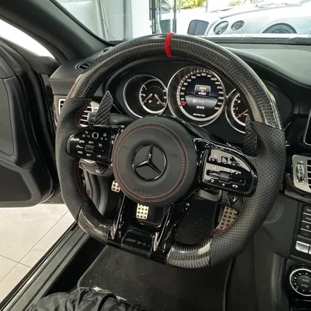 [올인게러지] 벤츠 W218 CLS63AMG 신형 카본 AMG핸들교체 전체 블랙트림 레드라인 포인트 / 서울 용산 도원동
