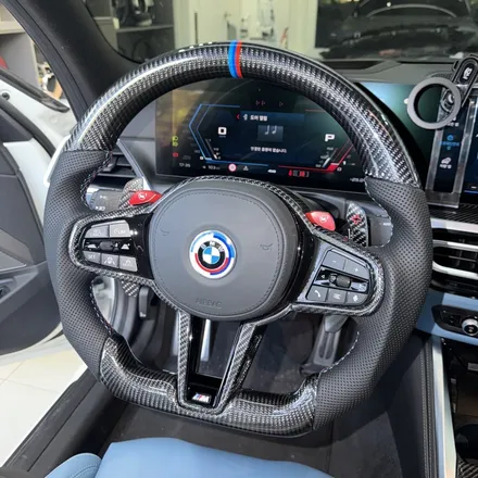 [올인게러지] BMW G80 M3 페리 정품 M카본핸들 D컷 교체했습니다 / 서울 용산 도원동