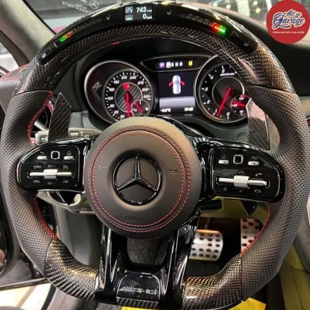 [올인게러지] 벤츠W176 A45AMG / 신형AMG핸들 교체  / AMG카본핸들  / LED퍼포먼스핸들  / 벤츠신형핸들 / 서울 용산 중구