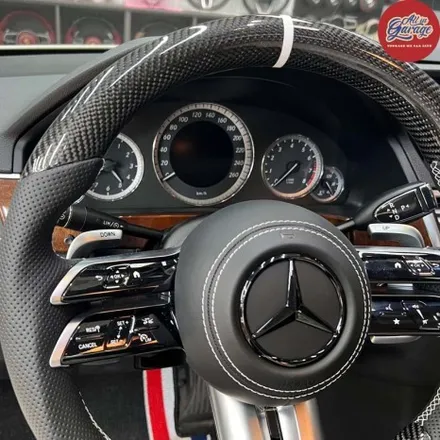 벤츠 W212 E300 잠자리카본핸들 교체 , 최신형AMG카본핸들D컷 순정레트로핏 / 서울 용산 중구