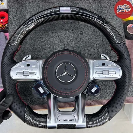 벤츠 AMG GT 2도어   AMG핸들 LED퍼포먼스 카본D컷핸들 장착 및 순정 어질리티셀렉트 이식 / 서울 용산 중구