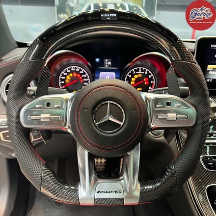 벤츠 W205 C63AMG 쿠페  신형 AMG핸들 교체  LED퍼포먼스카본핸들 / 서울 용산 중구