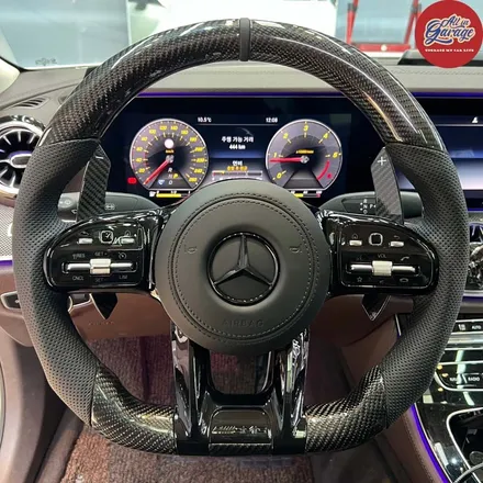 벤츠C257 CLS300D / 1920 벤츠 AMG핸들 카본D컷 교체 / 서울 용산 중구