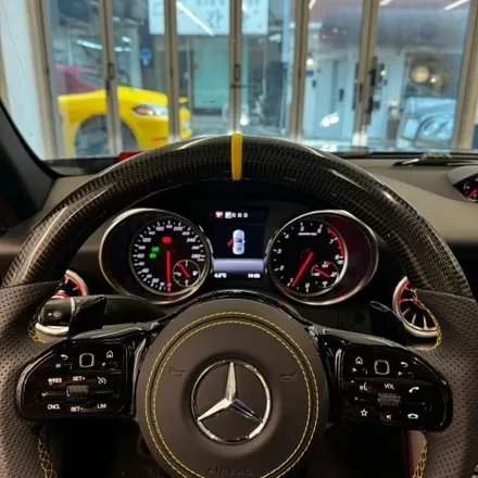 [올인게러지] 벤츠 R172 SLC43AMG 17년식 올블랙 카본D컷 AMG핸들 옐로우포인트 / 서울 용산 도원동