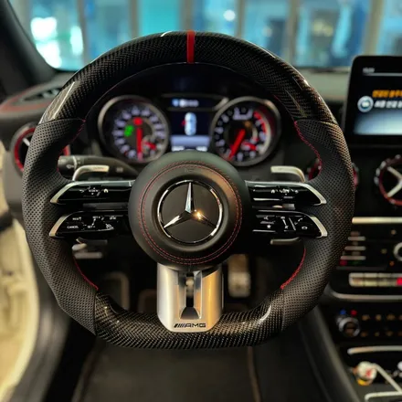 [올인게러지] 벤츠 C117 CLA45AMG 16년식 카본 잠자리 AMG핸들 레드라인 D컷 / 서울 용산 도원동