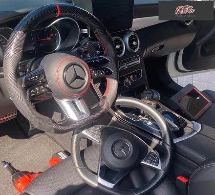 [올인게러지] 벤츠 W205 C클래스 C250D 최신형 AMG핸들 교체 /AMG카본핸들 / 잠자리 / 서울 용산 중구