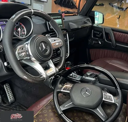 [올인게러지] 벤츠 W463 G63AMG 신형 AMG카본핸들 교체 / 신형개조 / 레트로핏 / 서울 용산 중구