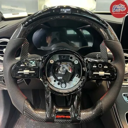 벤츠 W205 C250 벤츠신형 AMG핸들 과 디지털계기판[사제] 교체로 실내 컨버젼 / 서울 용산 중구