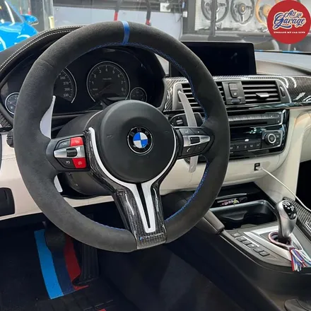 BMW F82 M4 카본트림 교체 및 패들쉬프트연장 색상변경 교체M1,M2 버튼교체 / 서울 용산 중구