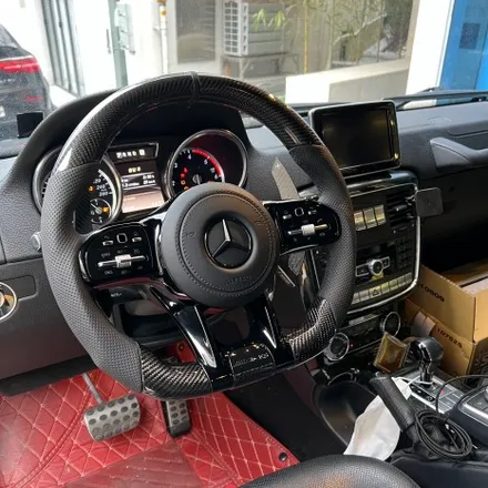벤츠 W463 G350D 블루텍 AMG카본핸들 교체 1920 디자인 D컷핸들 / 서울 용산 중구