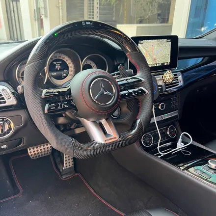 벤츠 W218 CLS400 후기형 최신형 잠자리핸들 교체했습니다 LED퍼포먼스 + 리얼카본 조합 디자인 / 서울 용산 중구