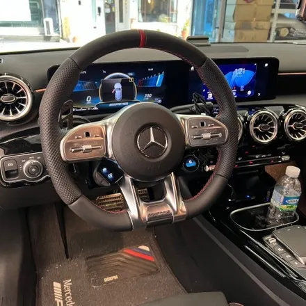 벤츠 W177 A45AMG  AMG핸들 카본D컷디자인으로 교체하다 / 서울 용산 중구