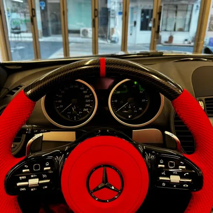 [올인게러지] 벤츠 R171 SLK 신형 AMG 카본핸들 장착완료 색상 맞춤 레드 / 서울 용산 도원동