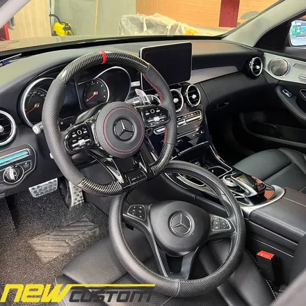 벤츠 c클래스 W205 C클래스 C200 , AMG핸들 신형AMG핸들교체 .신형카본핸들, ,페이스리프트컨버젼 / 서울 용산 도원동