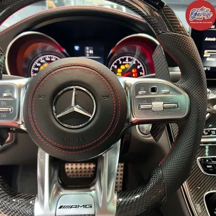 벤츠 W205 C63AMG 쿠페  신형 AMG핸들 교체  LED퍼포먼스카본핸들 / 서울 용산 중구